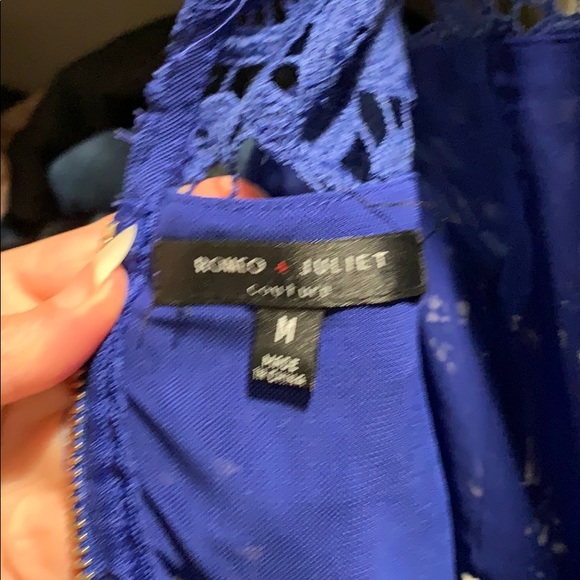 ✨HP✨🆕Romeo & Juliet Blue Lace Mini Dress - Picture 6 of 6